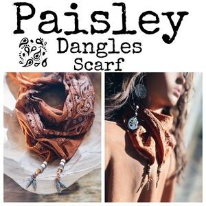 Scarf Hand Dip Dyed Beading Dangles